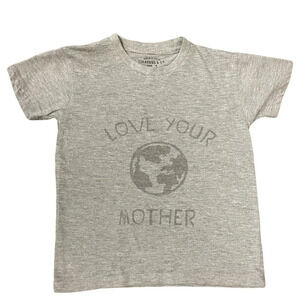 Sugarboo & Co "Love Your Mother" Gray Tee Size 4, Unisex